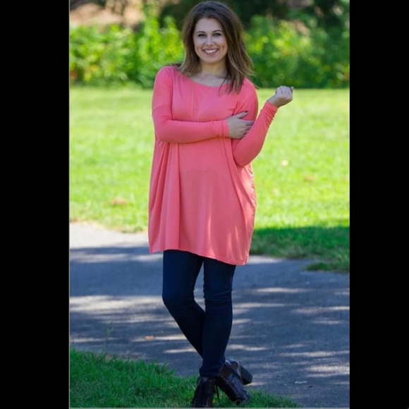 Piko 1988 Tops - PIKO D2194 bamboo soft oversized tunic dress top